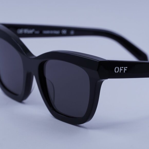 Off-White OERI143 LINCOLN 1007 Sunglasses Black Square Frame, Grey Lenses - Picture 4 of 10